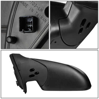 RETROVISOR MIRROR - OEM - 18-20 HYUNDAI ACCENT - POWERED - FOLDING - BLACK MATERIAL - LEFT