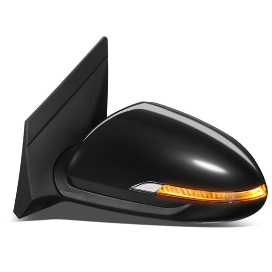 RETROVISOR MIRROR - OEM - 18-20 HYUNDAI ACCENT - POWERED - HEATED - W/ SIGNAL LIGHT - FOLDING - W/ SPOTTER GLASS - BLACK MATERIAL - LEFT