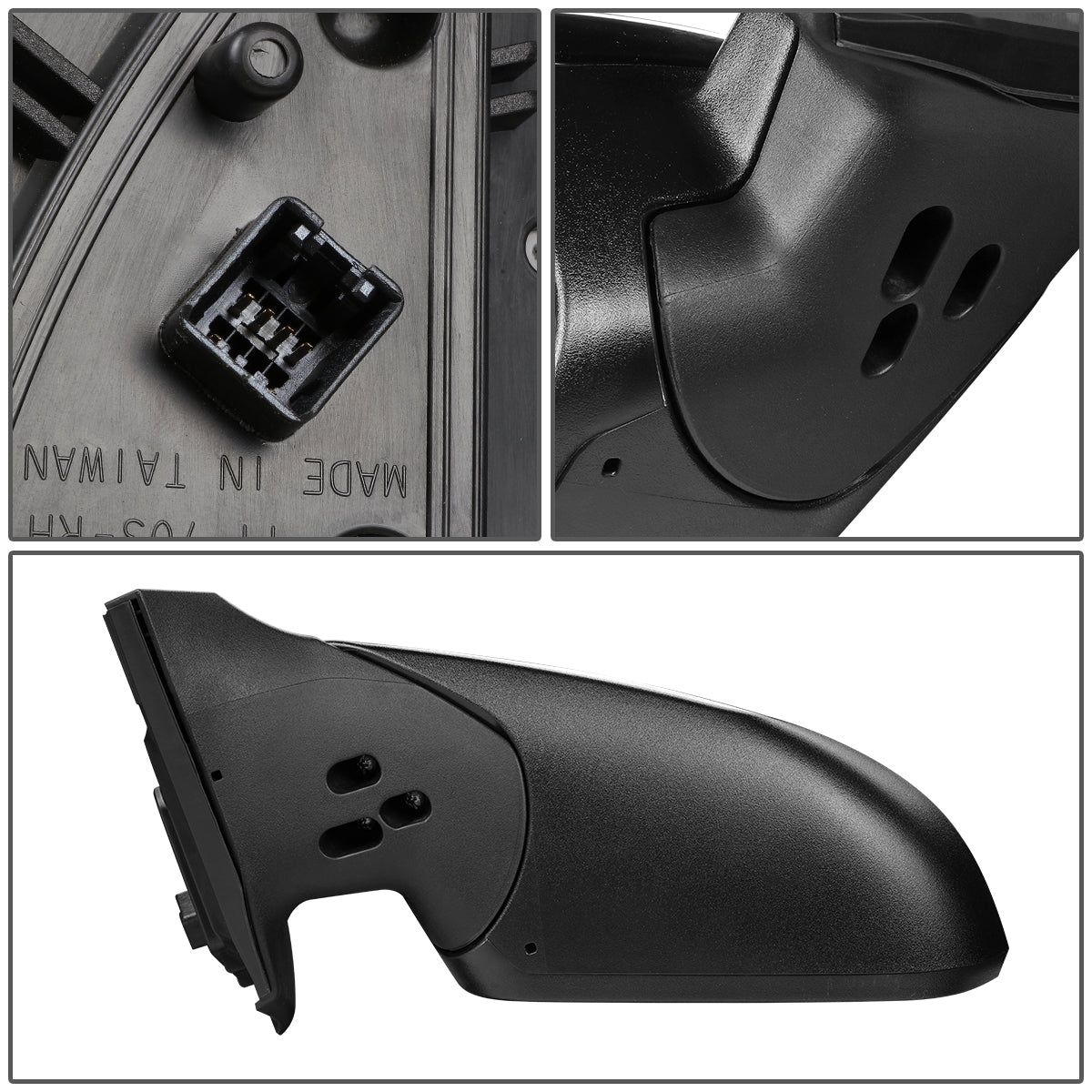 RETROVISOR MIRROR - OEM - 18-20 HYUNDAI ACCENT - POWERED - HEATED - W/ SIGNAL LIGHT - FOLDING - W/ SPOTTER GLASS - BLACK MATERIAL - LEFT