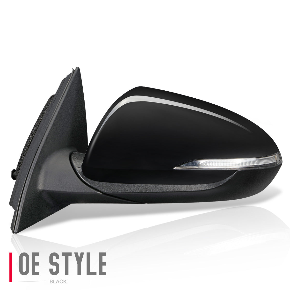 RETROVISOR MIRROR - OEM - 17-18 HYUNDAI ELANTRA - POWERED - HEATED - W/ SIGNAL LIGHT - W/ BSD - FOLDING - BLACK MATERIAL - LEFT