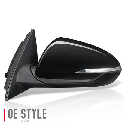 RETROVISOR MIRROR - OEM - 17-18 HYUNDAI ELANTRA - POWERED - HEATED - W/ SIGNAL LIGHT - W/ BSD - FOLDING - BLACK MATERIAL - LEFT