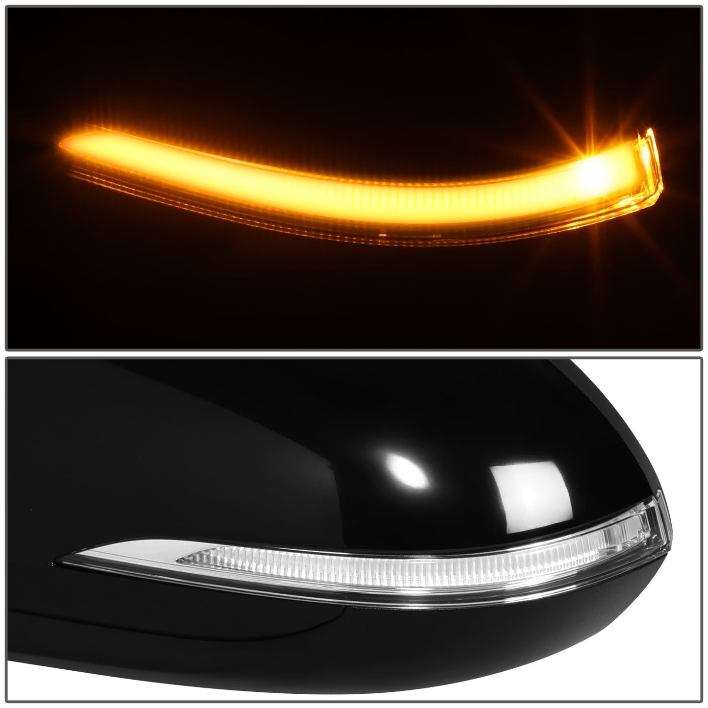 RETROVISOR MIRROR - OE STYLE - HYUNDAI ELANTRA 2017-2018 - WITH POWER WITH HEATED GLASS WITH TURN SIGNAL WITH BLIND SPOT KOREA BUILT - DRIVER LEFT SIDE - BLACK