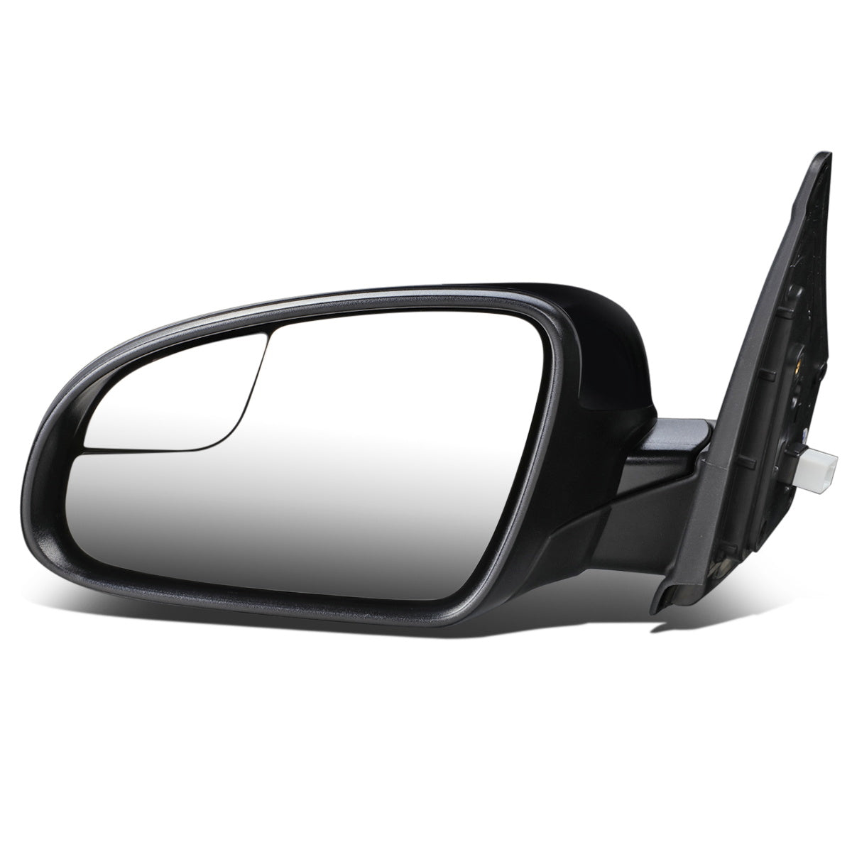 RETROVISOR MIRROR - OEM - 18-20 HYUNDAI KONA - POWERED - FOLDING - W/ SPOTTER GLASS - BLACK MATERIAL - LEFT