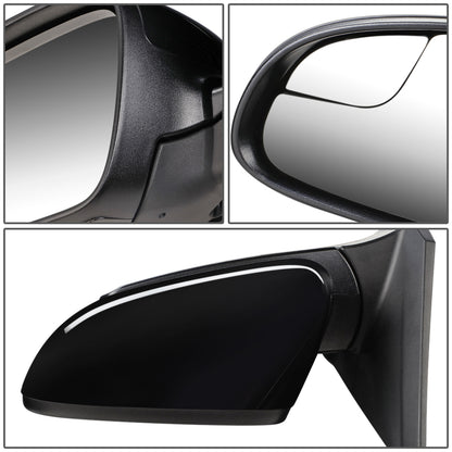 RETROVISOR MIRROR - OEM - 18-20 HYUNDAI KONA - POWERED - FOLDING - W/ SPOTTER GLASS - BLACK MATERIAL - LEFT