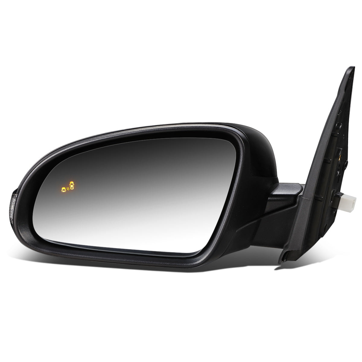 RETROVISOR MIRROR - OEM - 18-20 HYUNDAI KONA - POWERED - HEATED - W/ SIGNAL LIGHT - W/ BSD - FOLDING - BLACK MATERIAL - LEFT