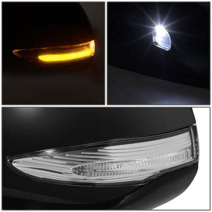 RETROVISOR MIRROR - OE STYLE - HYUNDAI SANTA FE 19-20 - WITH POWER WITH HEATED GLASS WITH TURN SIGNAL - DRIVER SIDE - PAINT TO MATCH - BLACK