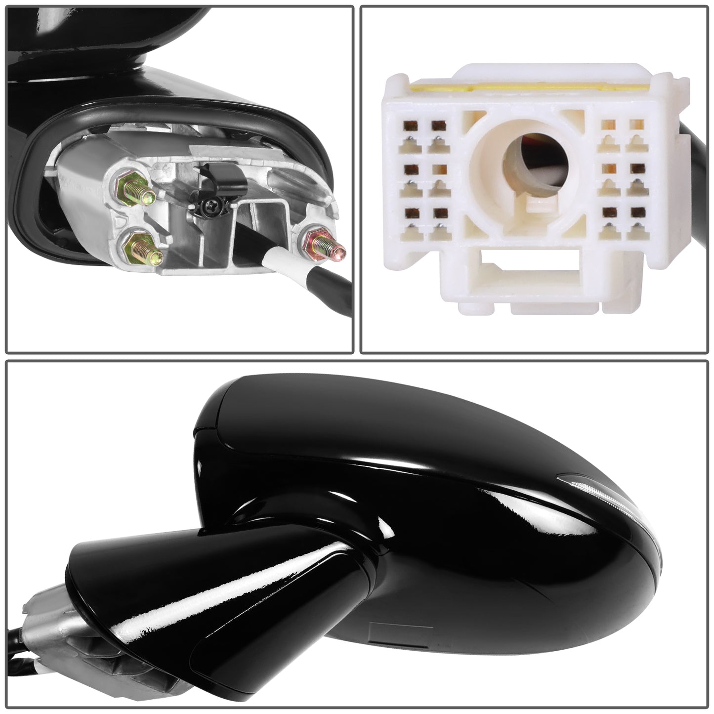 RETROVISOR MIRROR - OE STYLE - HYUNDAI SONATA 20-23 - WITH POWER WITH HEATED GLASS WITH BLIND SPOT - N LINE/SEL PLUS/SPORT MODELS - DRIVER SIDE - PAINT TO MATCH - BLACK