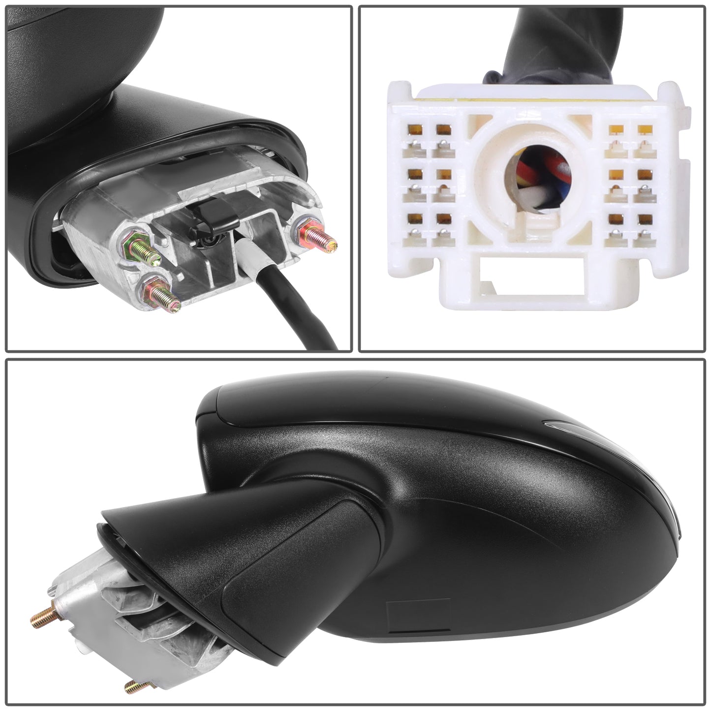 RETROVISOR MIRROR - OE STYLE - HYUNDAI SONATA 2020-2023 - WITH POWER WITH HEATED GLASS WITH BLIND SPOT - DRIVER LEFT SIDE - BLACK