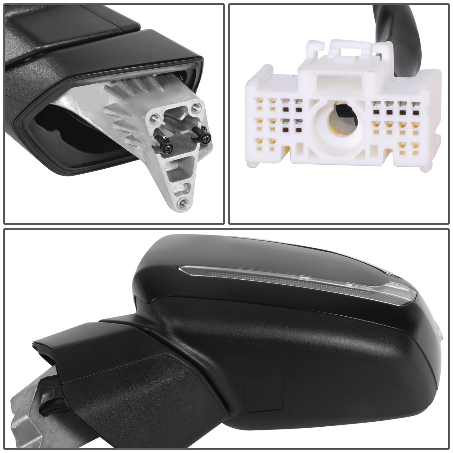 RETROVISOR MIRROR - OE STYLE - HYUNDAI PALISADE 2020-2022 - WITH POWER WITH HEATED GLASS WITH BLIND SPOT - DRIVER LEFT SIDE - BLACK