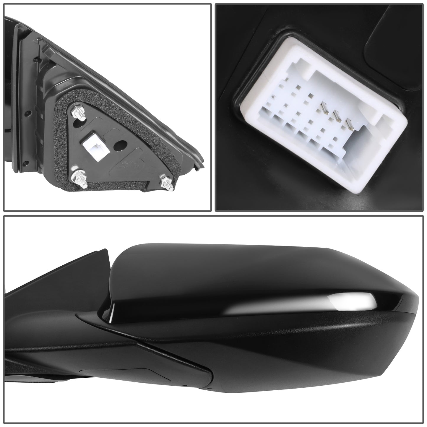 RETROVISOR MIRROR - OE STYLE - HYUNDAI ELANTRA 21-23 - WITH POWER KOREA BUILT - DRIVER SIDE - PAINT TO MATCH - BLACK