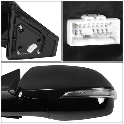RETROVISOR MIRROR - OE STYLE - HYUNDAI SANTA FE 13-16 - WITH POWER WITH HEATED GLASS WITH TURN SIGNAL WITH BLIND SPOT - DRIVER SIDE - PAINT TO MATCH - BLACK