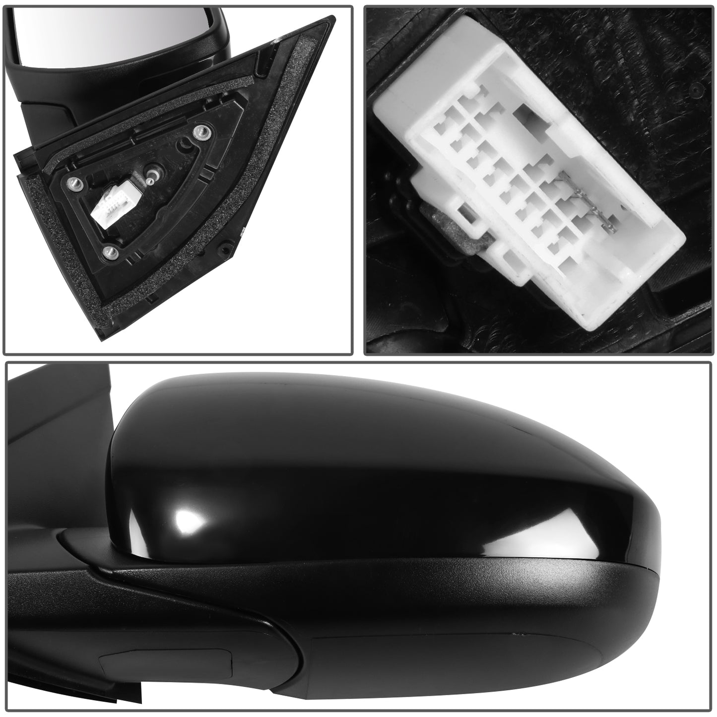 RETROVISOR MIRROR - OE STYLE - HYUNDAI TUCSON 19-21 - WITH POWER - DRIVER SIDE - PAINT TO MATCH - BLACK