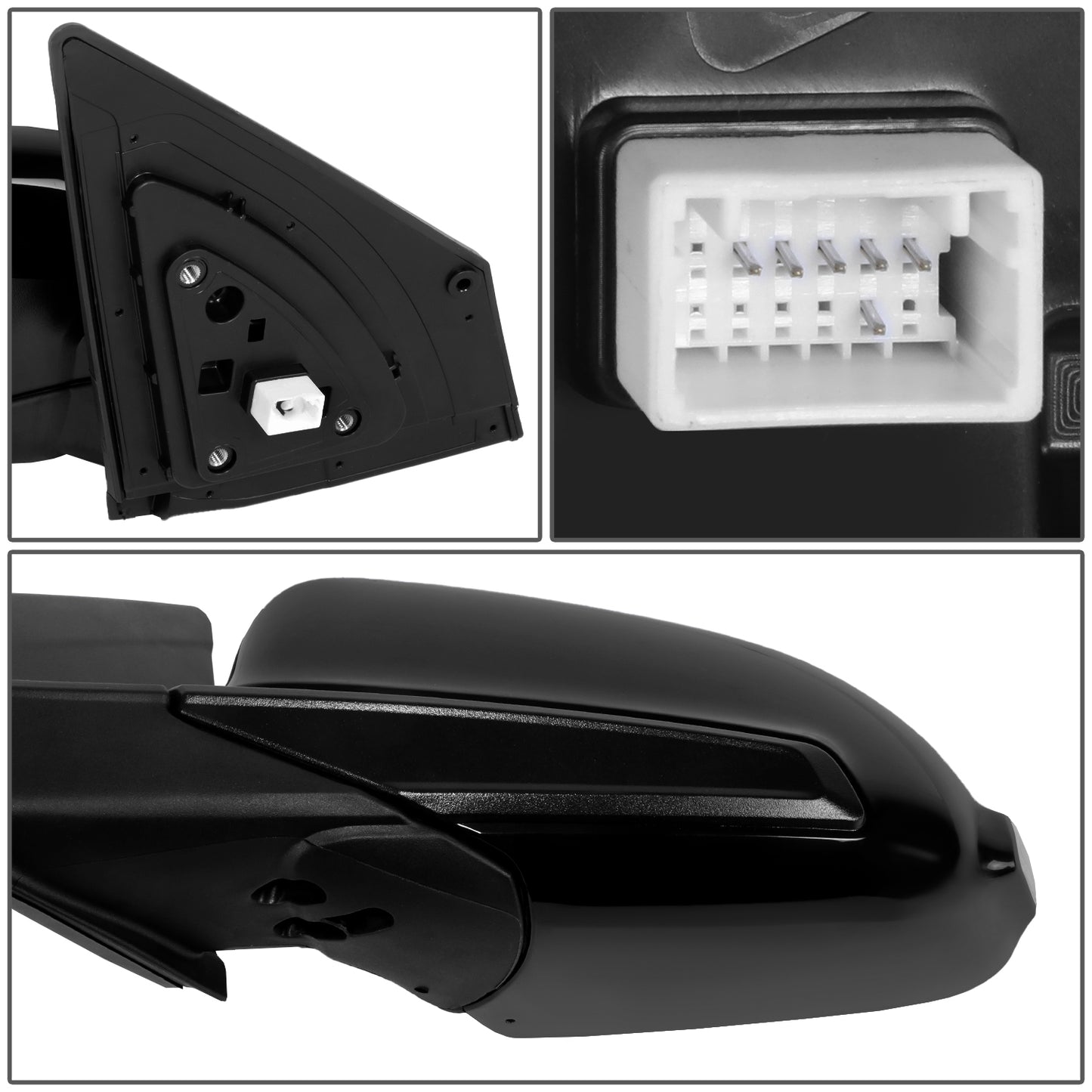 RETROVISOR MIRROR - OE STYLE - HYUNDAI KONA 22-23 - WITH POWER WITH HEATED GLASS WITH TURN SIGNAL - DRIVER SIDE - PAINT TO MATCH - BLACK
