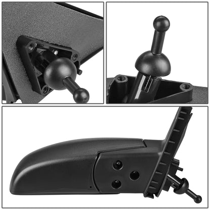 RETROVISOR MIRROR - OEM - 02-05 HYUNDAI ACCENT - MANUAL - TEXTURED - BLACK - RIGHT