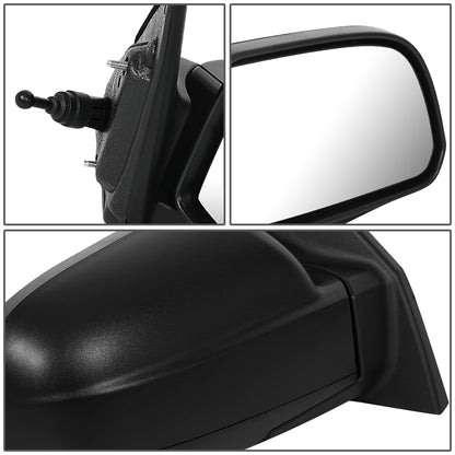 RETROVISOR MIRROR - OEM - 05-09 HYUNDAI TUCSON - MANUAL - TEXTURED - BLACK - RIGHT