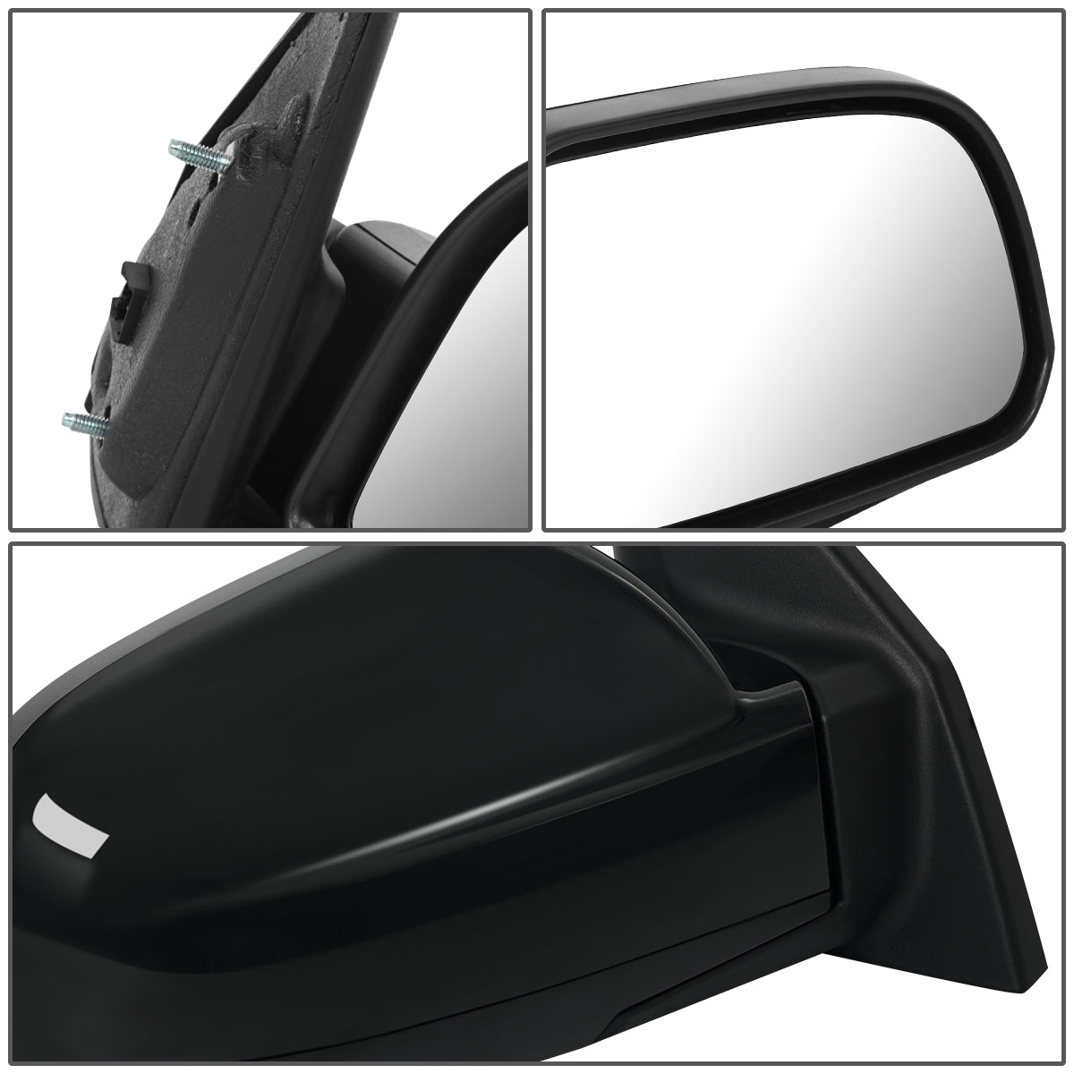 RETROVISOR MIRROR - OEM - 05-09 HYUNDAI TUCSON - POWERED - PAINTABLE - BLACK - RIGHT