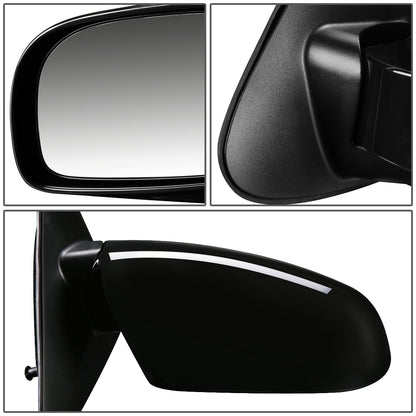 RETROVISOR MIRROR - OEM - 07-12 HYUNDAI SANTA FE - POWERED - HEATED - TEXTURED - BLACK - RIGHT