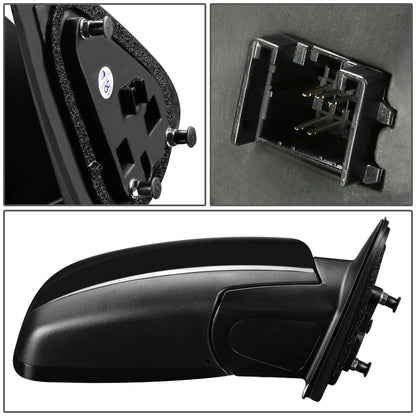 RETROVISOR MIRROR - OEM - 07-12 HYUNDAI SANTA FE - POWERED - HEATED - TEXTURED - BLACK - RIGHT