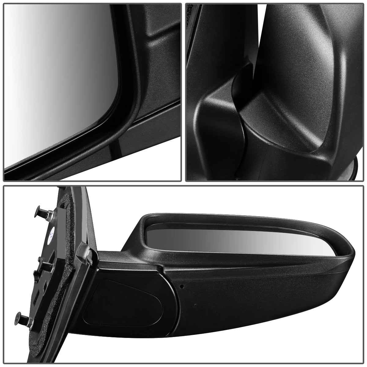 RETROVISOR MIRROR - OEM - 07-09 HYUNDAI SANTA FE - POWERED - TEXTURED - BLACK - RIGHT