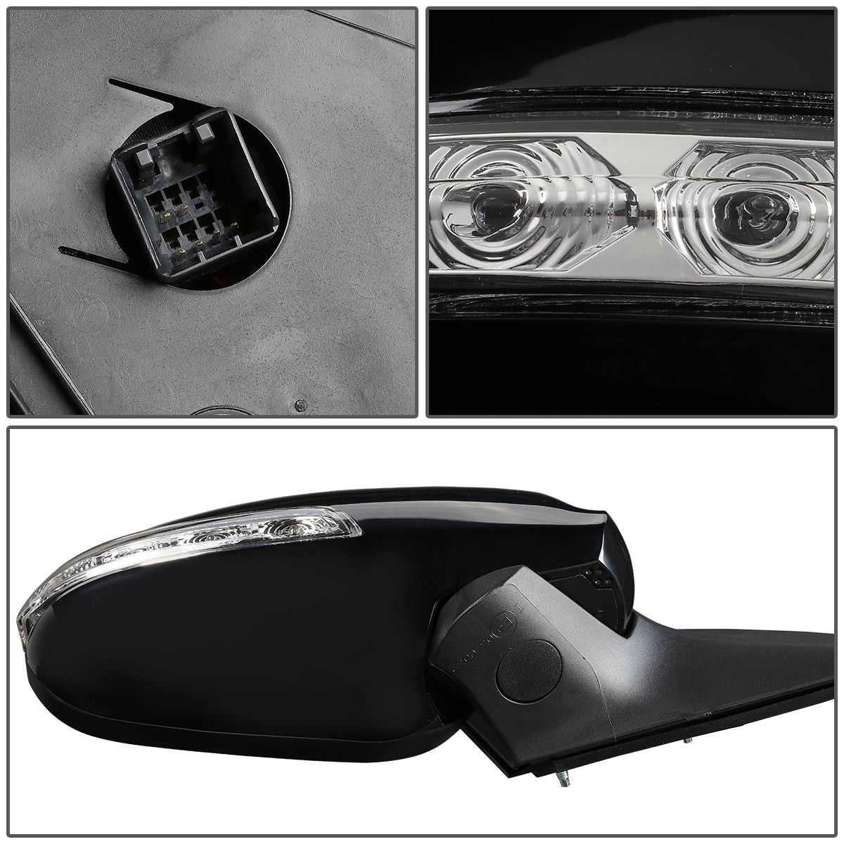 RETROVISOR MIRROR - OEM - 09-12 HYUNDAI ELANTRA - POWERED - HEATED - BLACK - RIGHT