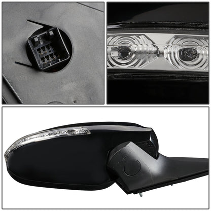 RETROVISOR MIRROR - OEM - 09-12 HYUNDAI ELANTRA - POWERED - HEATED - BLACK - RIGHT