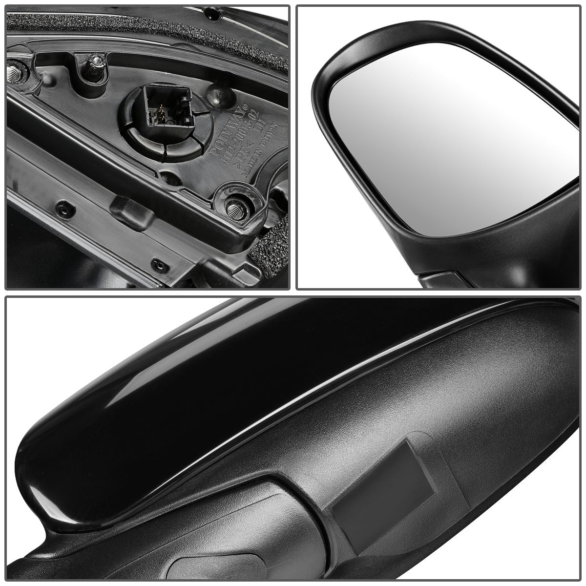 RETROVISOR MIRROR - OEM - 10-11 HYUNDAI ACCENT - POWERED - BLACK - RIGHT