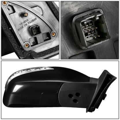 RETROVISOR MIRROR - OEM - 10-15 HYUNDAI TUCSON - POWERED - HEATED - TEXTURED - BLACK - RIGHT