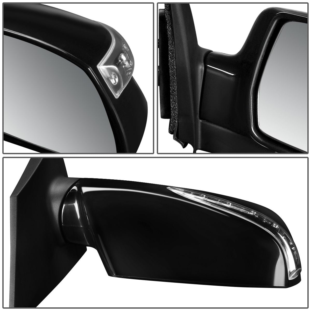 RETROVISOR MIRROR - OEM - 10-15 HYUNDAI TUCSON - POWERED - TEXTURED - BLACK - RIGHT