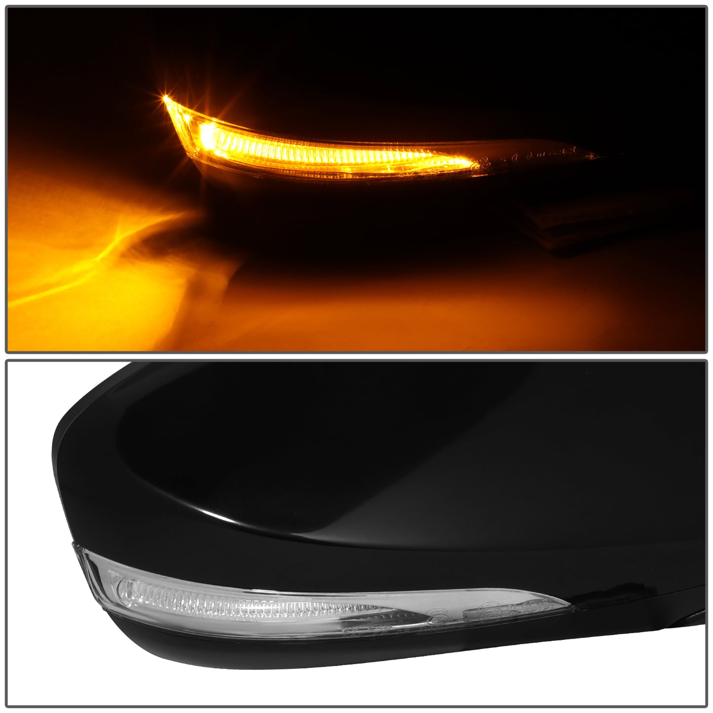 RETROVISOR MIRROR - OE STYLE - HYUNDAI ELANTRA 11-13 - WITH TRUN SIGNAL U.S BUILT - PASSENGER SIDE - PAINT TO MATCH - BLACK