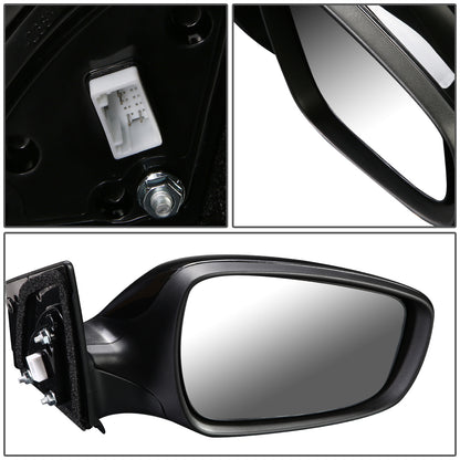 RETROVISOR MIRROR - OEM - 11-13 HYUNDAI ELANTRA - POWERED - HEATED - TEXTURED - BLACK - RIGHT