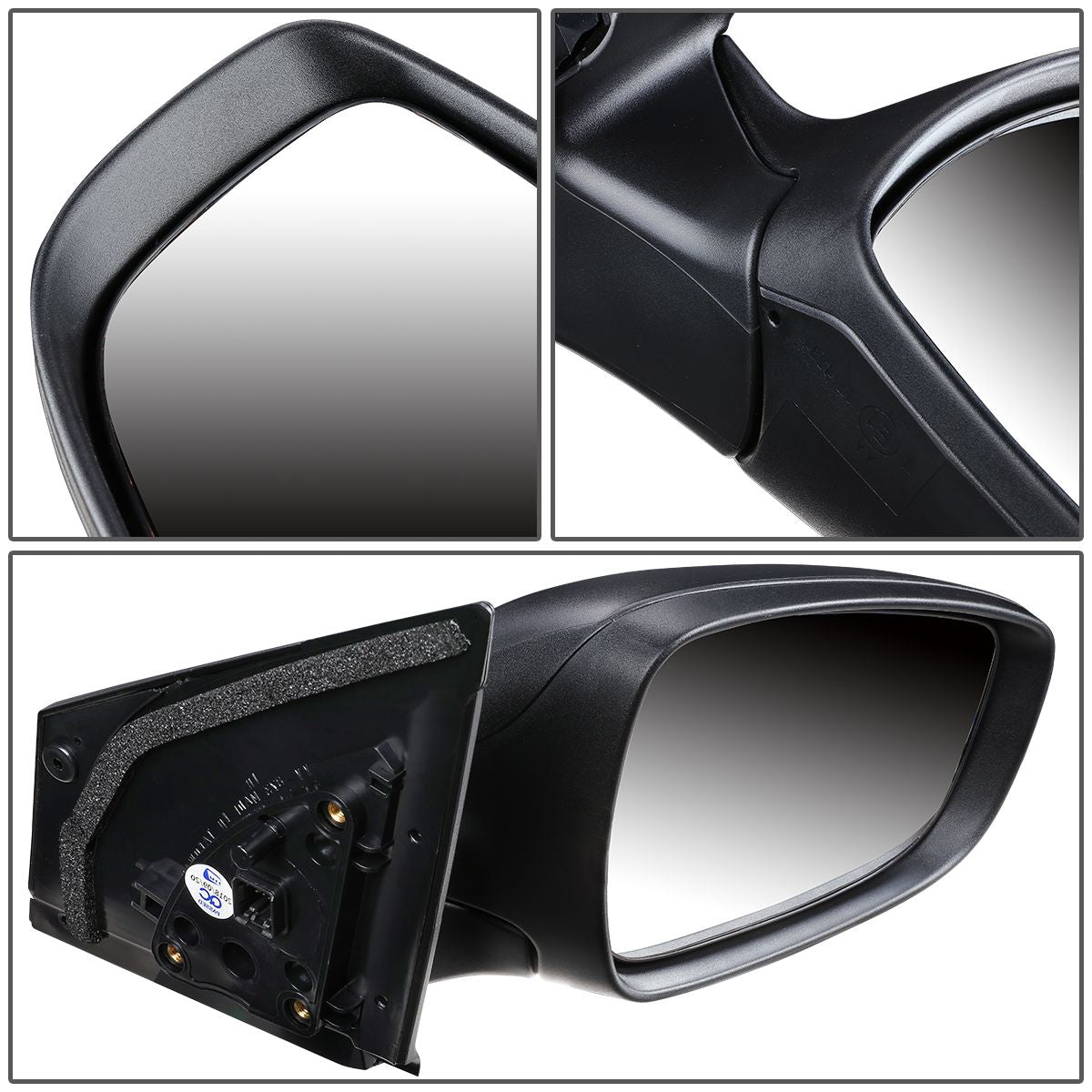 RETROVISOR MIRROR - OEM - 12-17 HYUNDAI ACCENT - POWERED - TEXTURED - BLACK - RIGHT