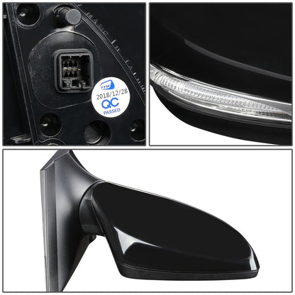 RETROVISOR MIRROR - OEM - 12-17 HYUNDAI ACCENT - POWERED - BLACK - RIGHT