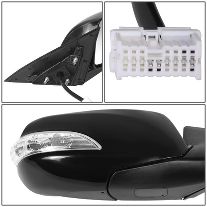 RETROVISOR MIRROR - OE STYLE - HYUNDAI GENESIS COUPE 2010-2016 - WITH POWER WITH TURN SIGNAL - PASSENGER RIGHT SIDE - BLACK