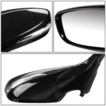 RETROVISOR MIRROR - OEM - 12-14 HYUNDAI VELOSTER - FITS MODELS WITH PANORAMIC SUNROOF - POWERED - HEATED - W/ SIGNAL LIGHT - FOLDING - BLACK - RIGHT