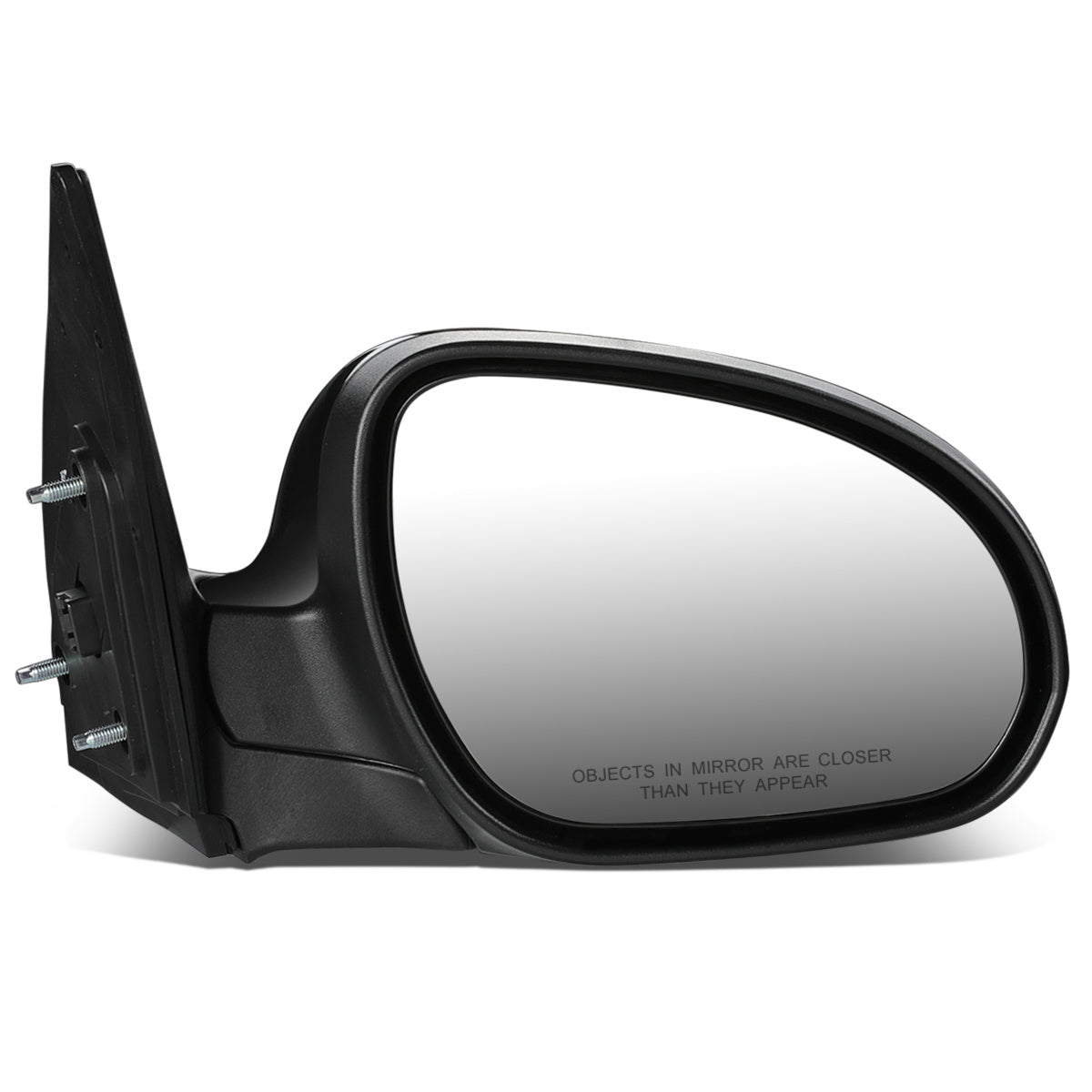 RETROVISOR MIRROR - OEM - 07-10 HYUNDAI ELANTRA - POWERED - HEATED - FOLDING - BLACK MATERIAL - RIGHT