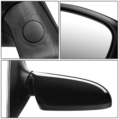 RETROVISOR MIRROR - OEM - 07-10 HYUNDAI ELANTRA - POWERED - HEATED - FOLDING - BLACK MATERIAL - RIGHT