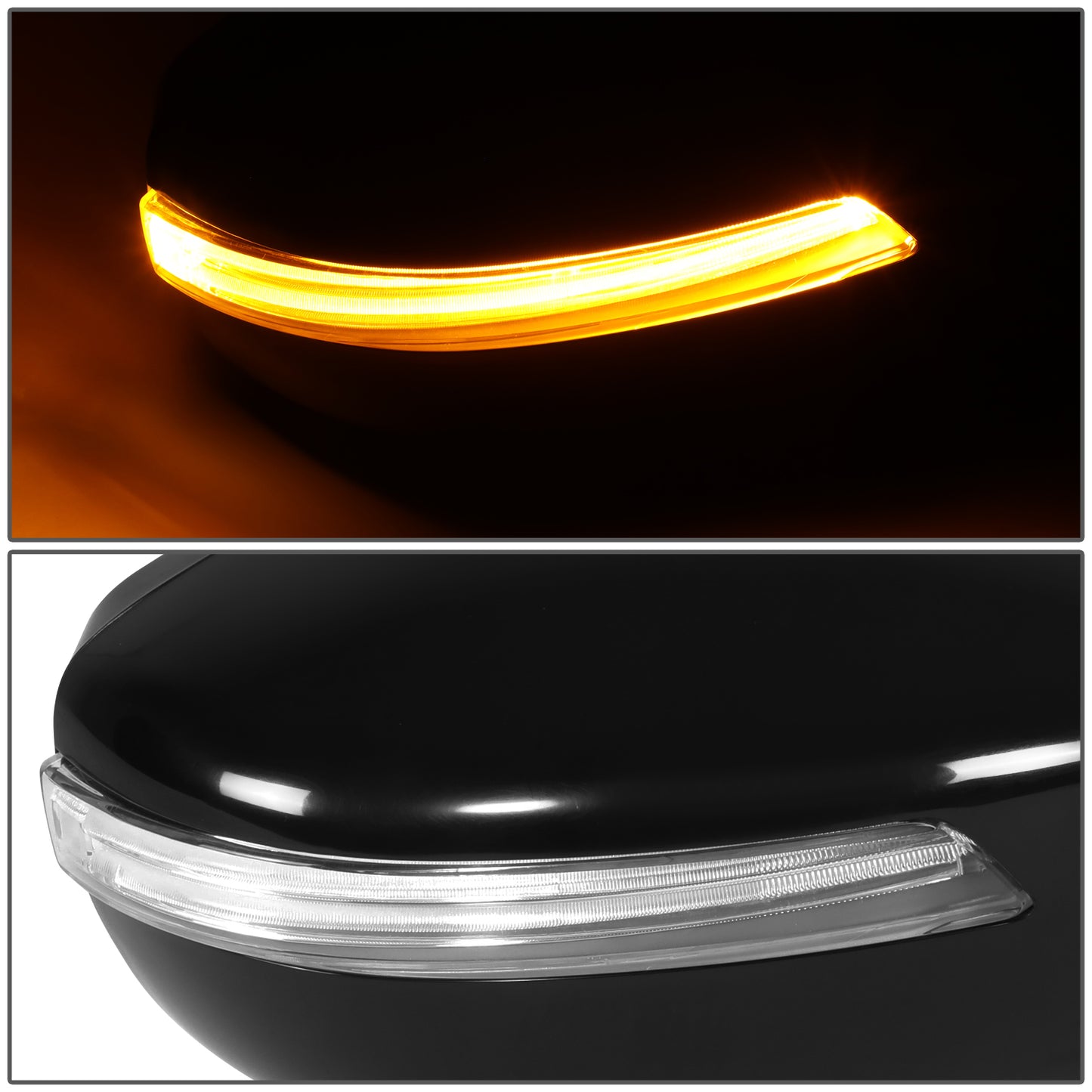 RETROVISOR MIRROR - OE STYLE - HYUNDAI GENESIS 2009-2014 - WITH POWER WITH HEATED GLASS WITH TURN SIGNAL - PASSENGER RIGHT SIDE - BLACK