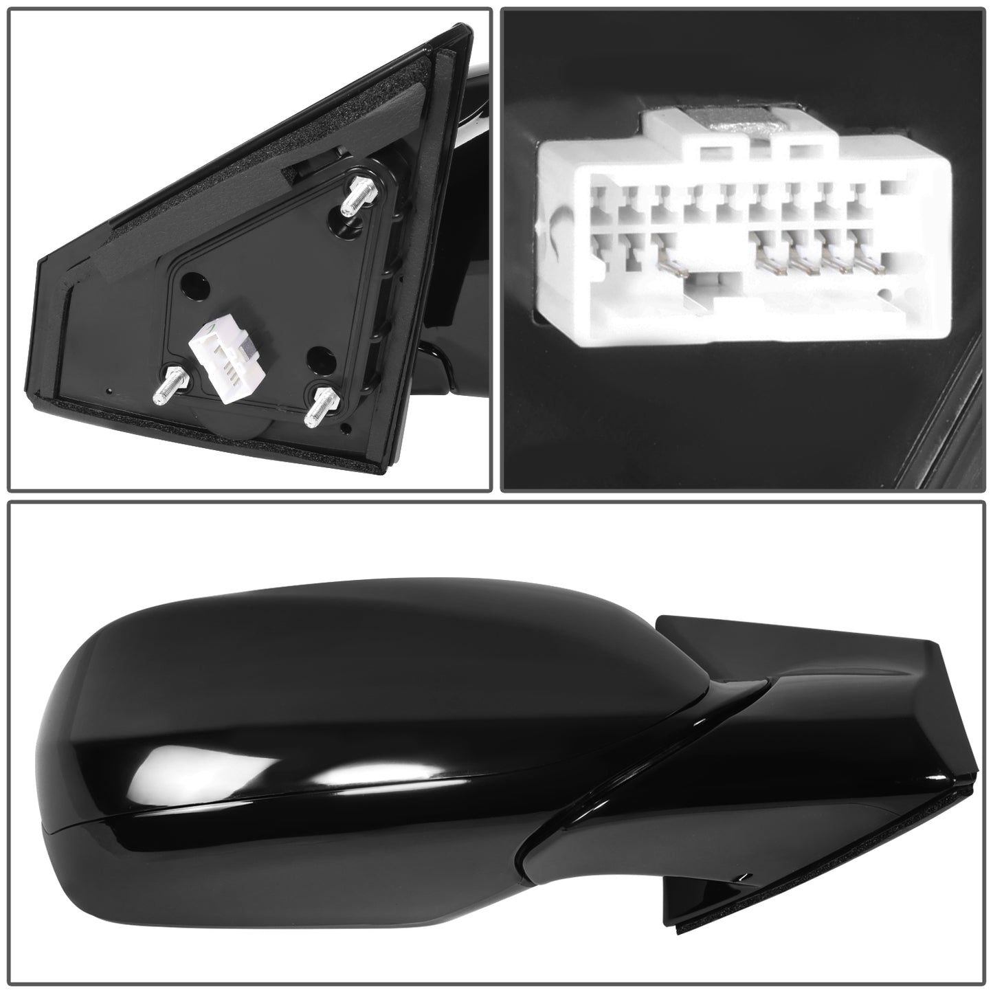 RETROVISOR MIRROR - OE STYLE - HYUNDAI SANTA FE SPORT 2013-2016 - WITH POWER WITH HEATED GLASS - PASSENGER RIGHT SIDE - BLACK