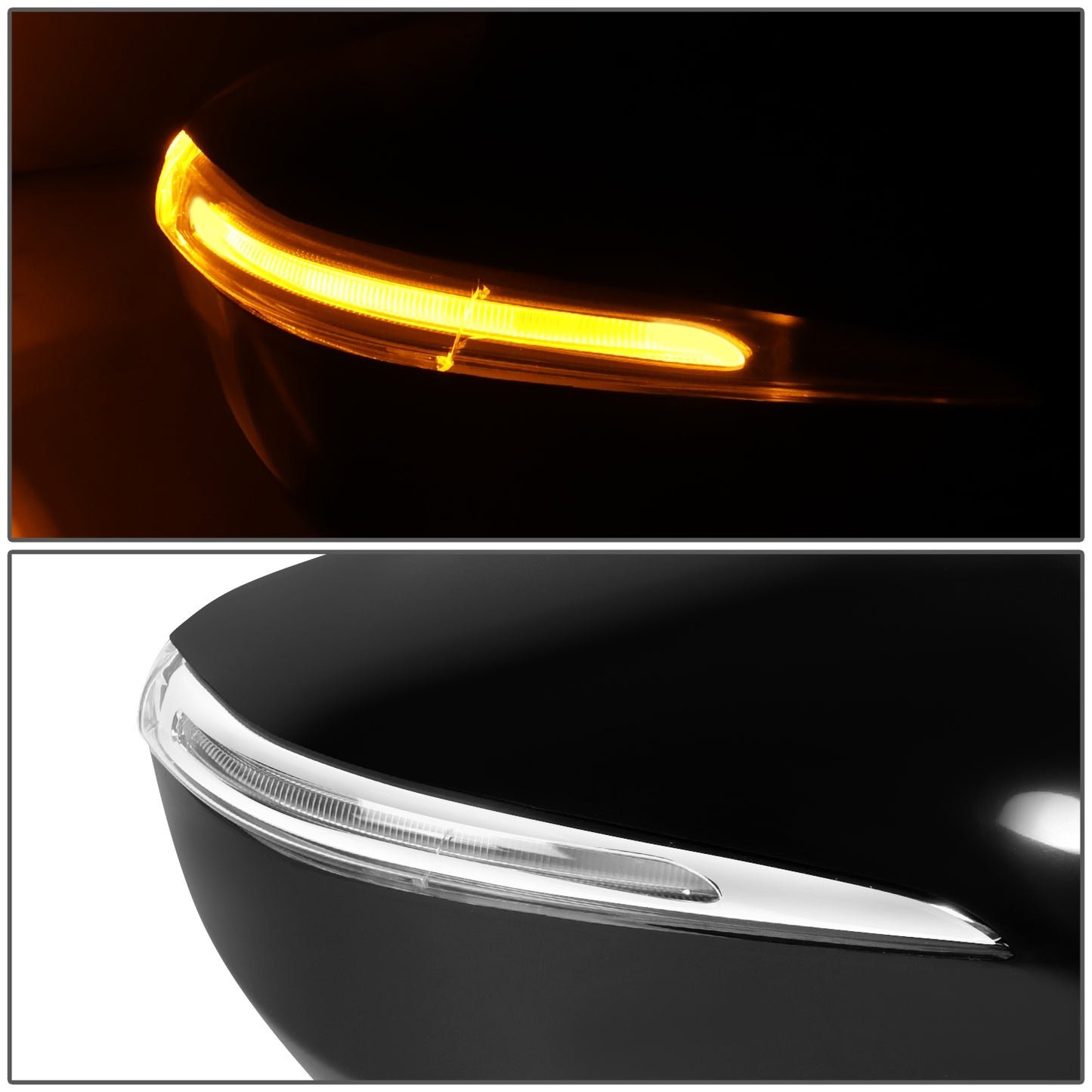 RETROVISOR MIRROR - OE STYLE - HYUNDAI SANTA FE SPORT 2013-2016 - WITH POWER WITH HEATED GLASS WITH TURN SIGNAL - PASSENGER RIGHT SIDE - BLACK