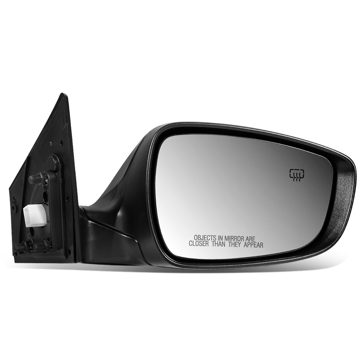 RETROVISOR MIRROR - OEM - 11-13 HYUNDAI ELANTRA - POWERED - HEATED - FOLDING - BLACK MATERIAL - RIGHT