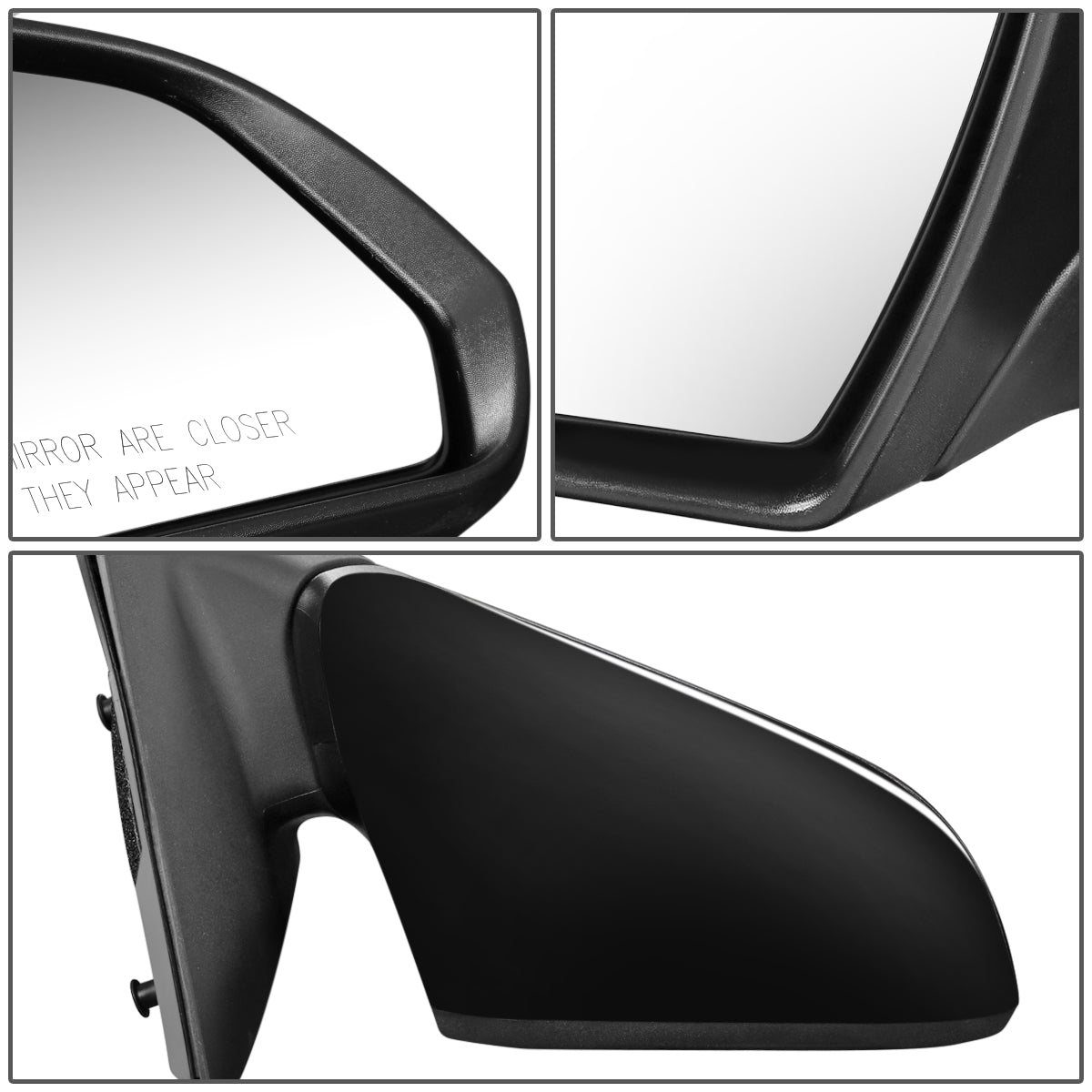 RETROVISOR MIRROR - OEM - 15-17 HYUNDAI SONATA - POWERED - HEATED - FOLDING - BLACK MATERIAL - RIGHT