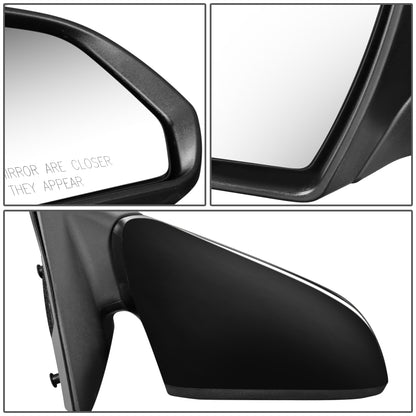 RETROVISOR MIRROR - OEM - 15-17 HYUNDAI SONATA - POWERED - HEATED - FOLDING - BLACK MATERIAL - RIGHT