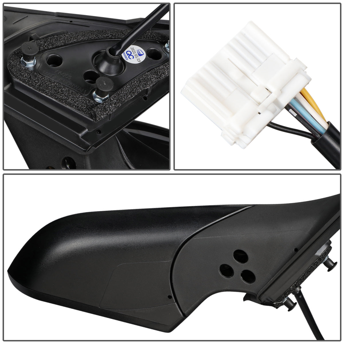 RETROVISOR MIRROR - OEM - 15-17 HYUNDAI SONATA - POWERED - HEATED - W/ SIGNAL LIGHT - FOLDING - BLACK MATERIAL - RIGHT