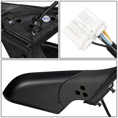 RETROVISOR MIRROR - OEM - 15-17 HYUNDAI SONATA - POWERED - HEATED - W/ SIGNAL LIGHT - FOLDING - BLACK MATERIAL - RIGHT