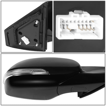 RETROVISOR MIRROR - OE STYLE - HYUNDAI SANTA FE 2013-2016 - WITH POWER WITH HEATED GLASS WITH TURN SIGNAL - PASSENGER RIGHT SIDE - BLACK