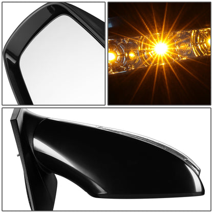 RETROVISOR MIRROR - OEM - 11-14 HYUNDAI SONATA - POWERED - HEATED - W/ SIGNAL LIGHT - FOLDING - BLACK MATERIAL - RIGHT