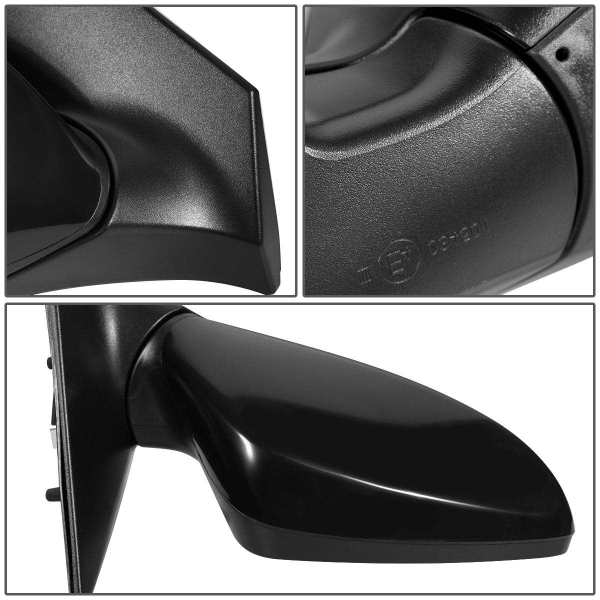 RETROVISOR MIRROR - OEM - 11-13 HYUNDAI ELANTRA - POWERED - FOLDING - BLACK MATERIAL - RIGHT