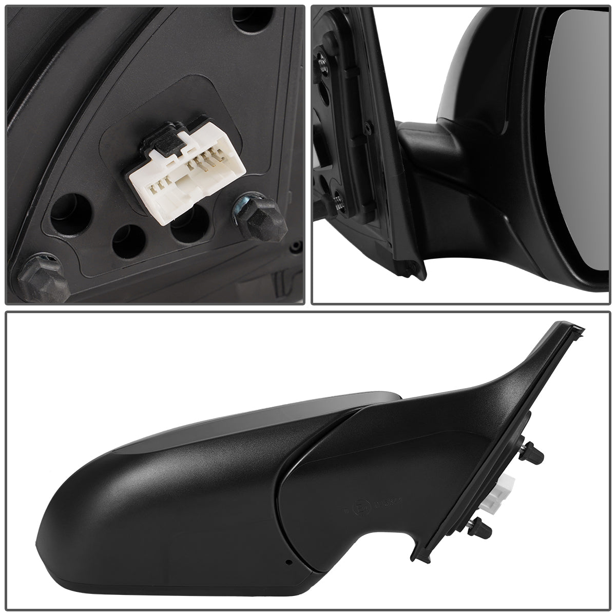 RETROVISOR MIRROR - OEM - 17-18 HYUNDAI ELANTRA - POWERED - FOLDING - BLACK MATERIAL - RIGHT