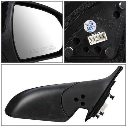 RETROVISOR MIRROR - OEM - 17-18 HYUNDAI ELANTRA - POWERED - HEATED - FOLDING - BLACK MATERIAL - RIGHT