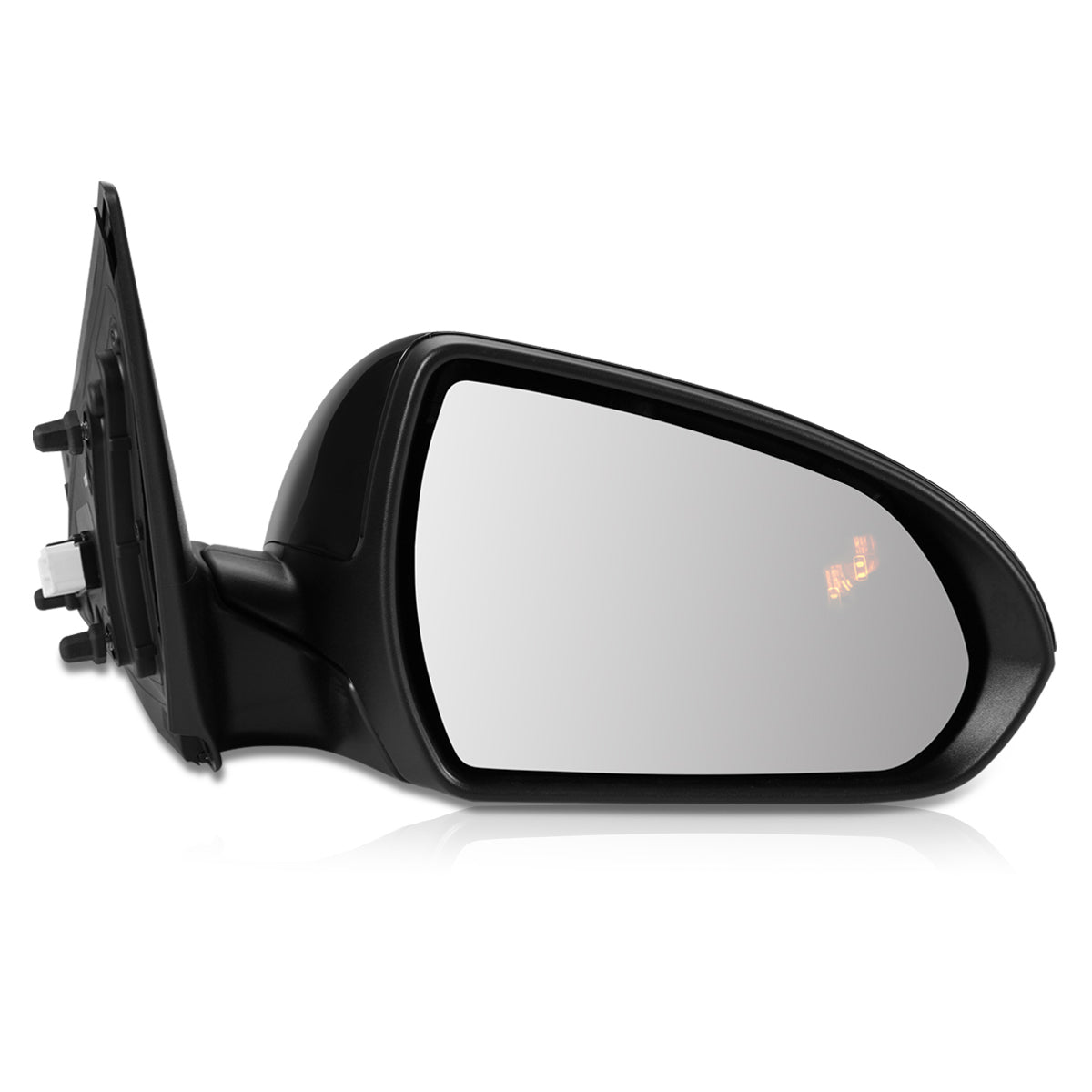 RETROVISOR MIRROR - OEM - 17-18 HYUNDAI ELANTRA - POWERED - HEATED - W/ BSD - FOLDING - BLACK MATERIAL - RIGHT